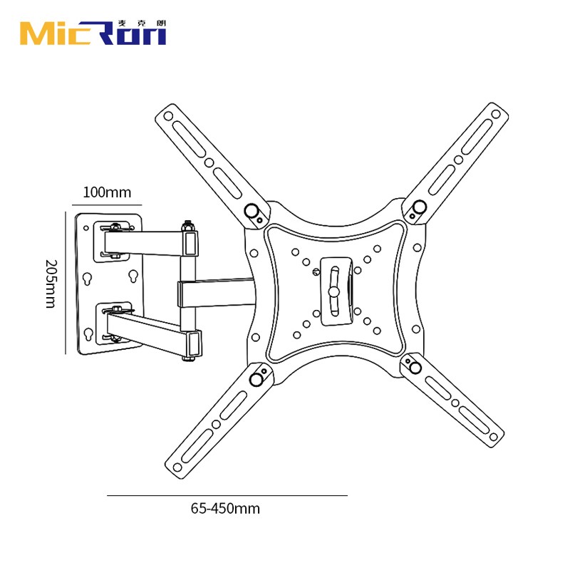 MCR-117B-2-H Factory price Swivel TV mount for 26