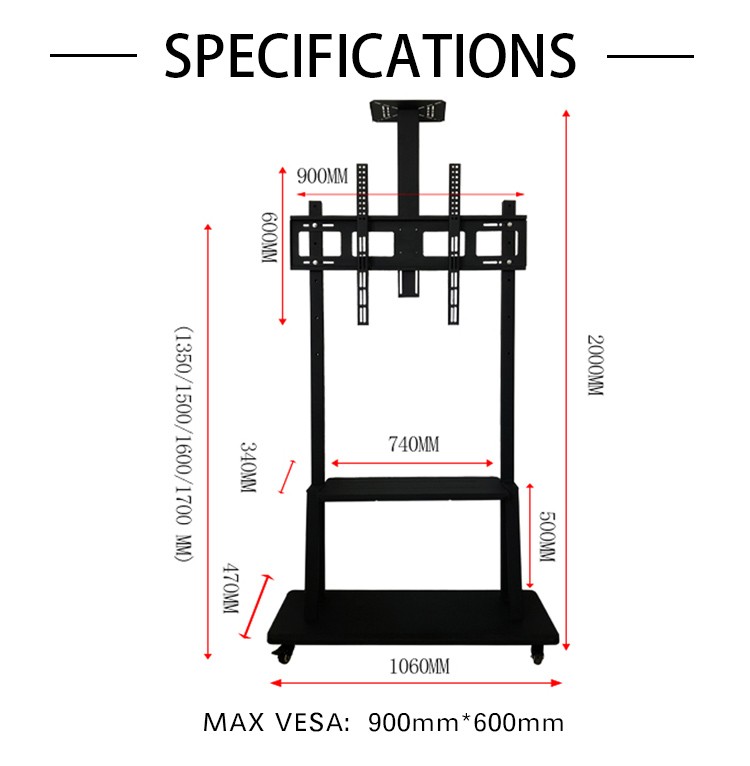 MCR-1800 High Quality TV Stand 50 to 80 Inches
