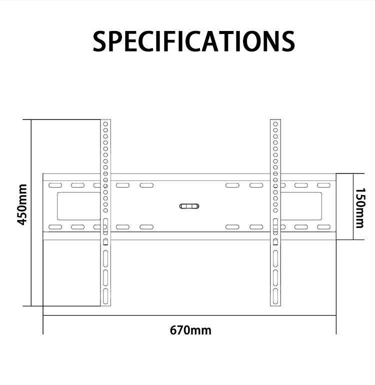 MCR-64F High Quality Fixed TV mount for 32 to 70 inches