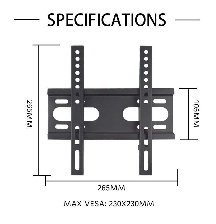 MCR-Y1537B  High Quality Fixed TV mount for 14